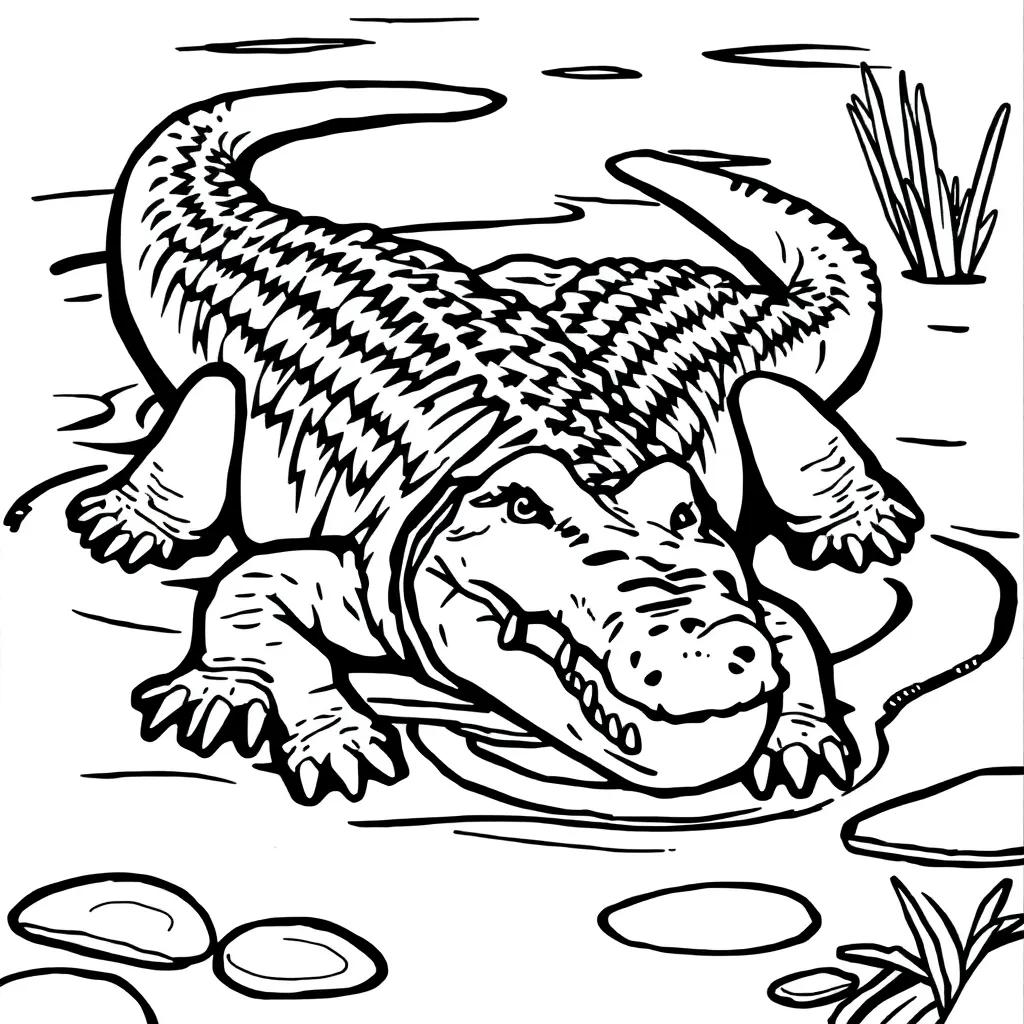 Printable Alligator Coloring Pages