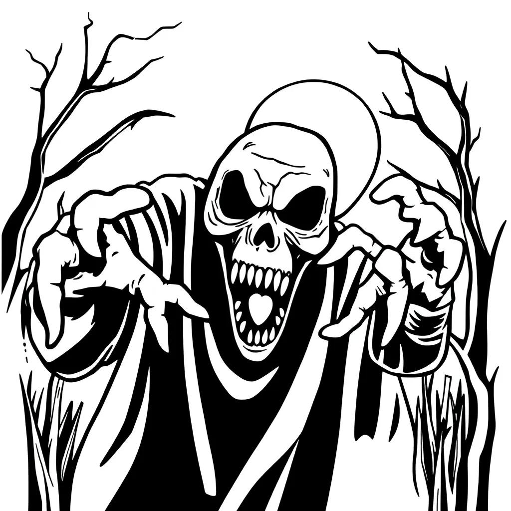 Printable Horror Coloring Pages