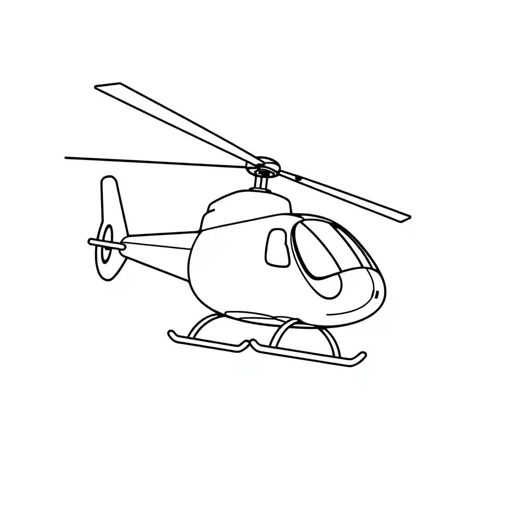 Printable Helicopter Coloring Pages