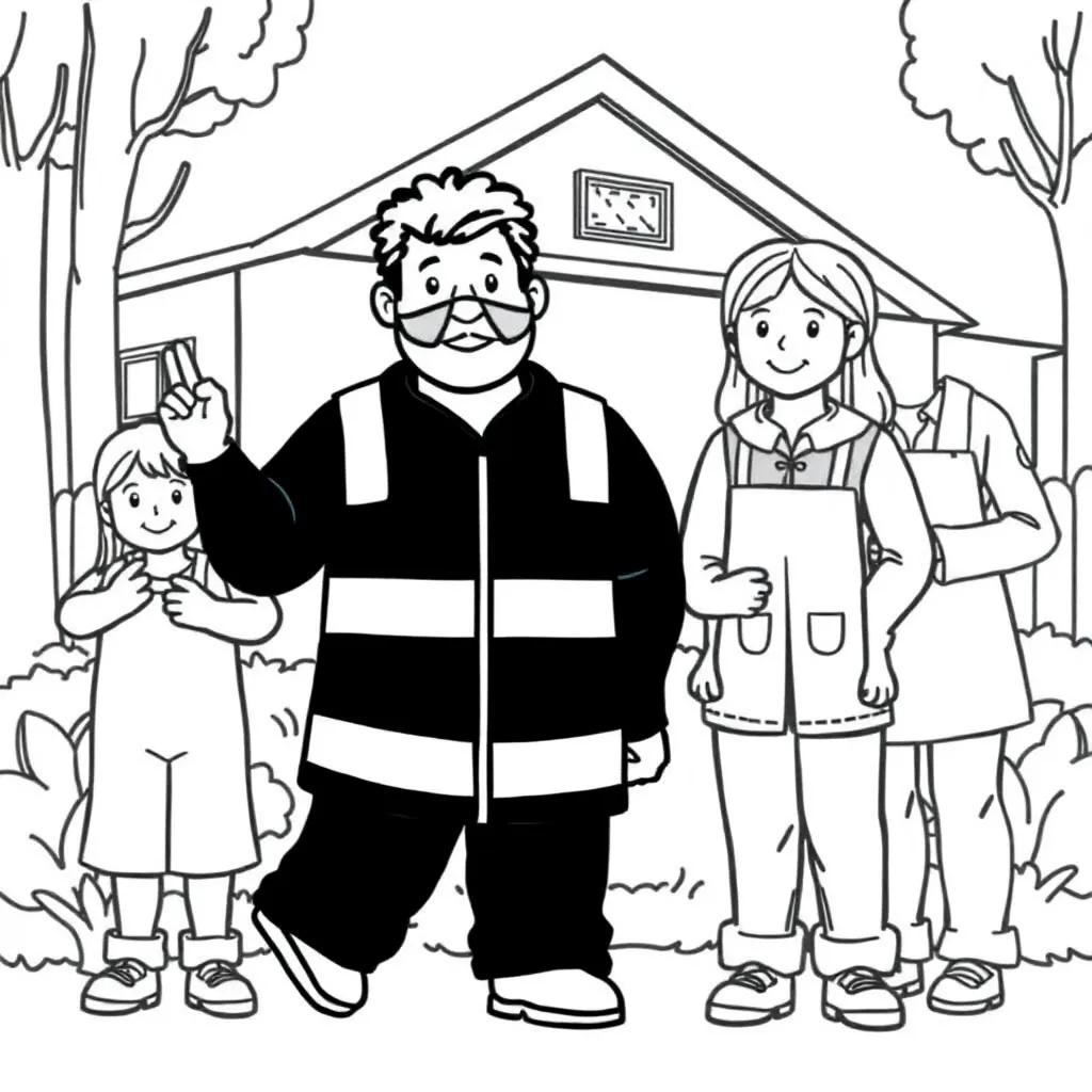 Printable Community Helpers Coloring Pages