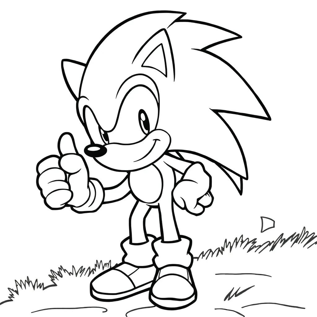 Printable Sonic The Hedgehog Coloring Page