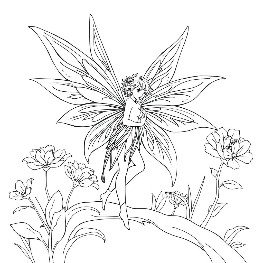 Printable Fairy Coloring Pages For Adults