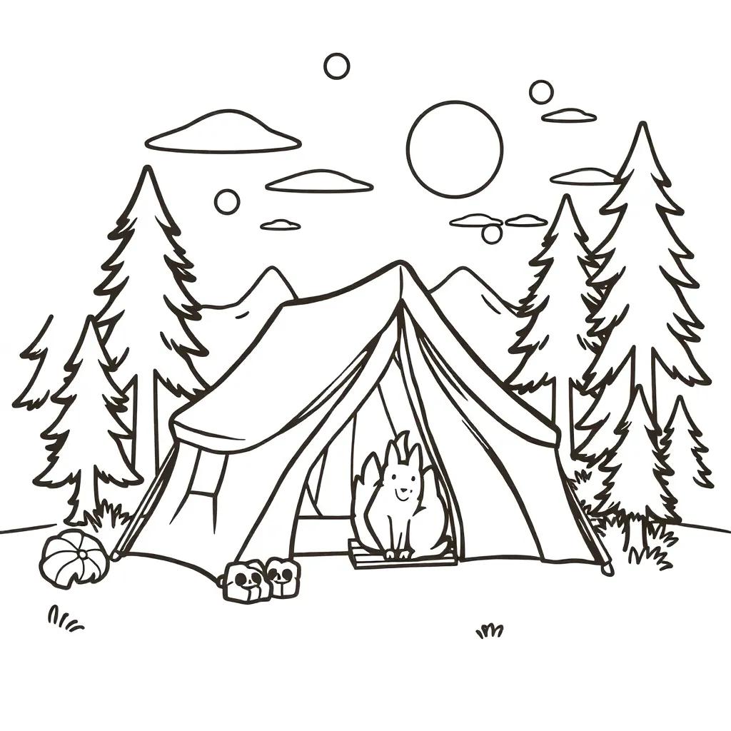 Printable Camping Coloring Pages