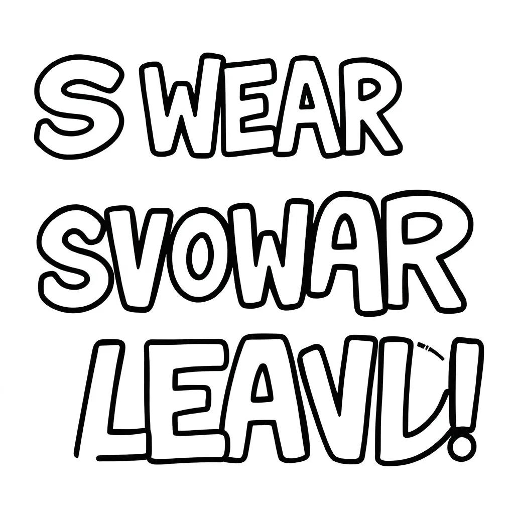 Printable Swear Word Coloring Pages Free
