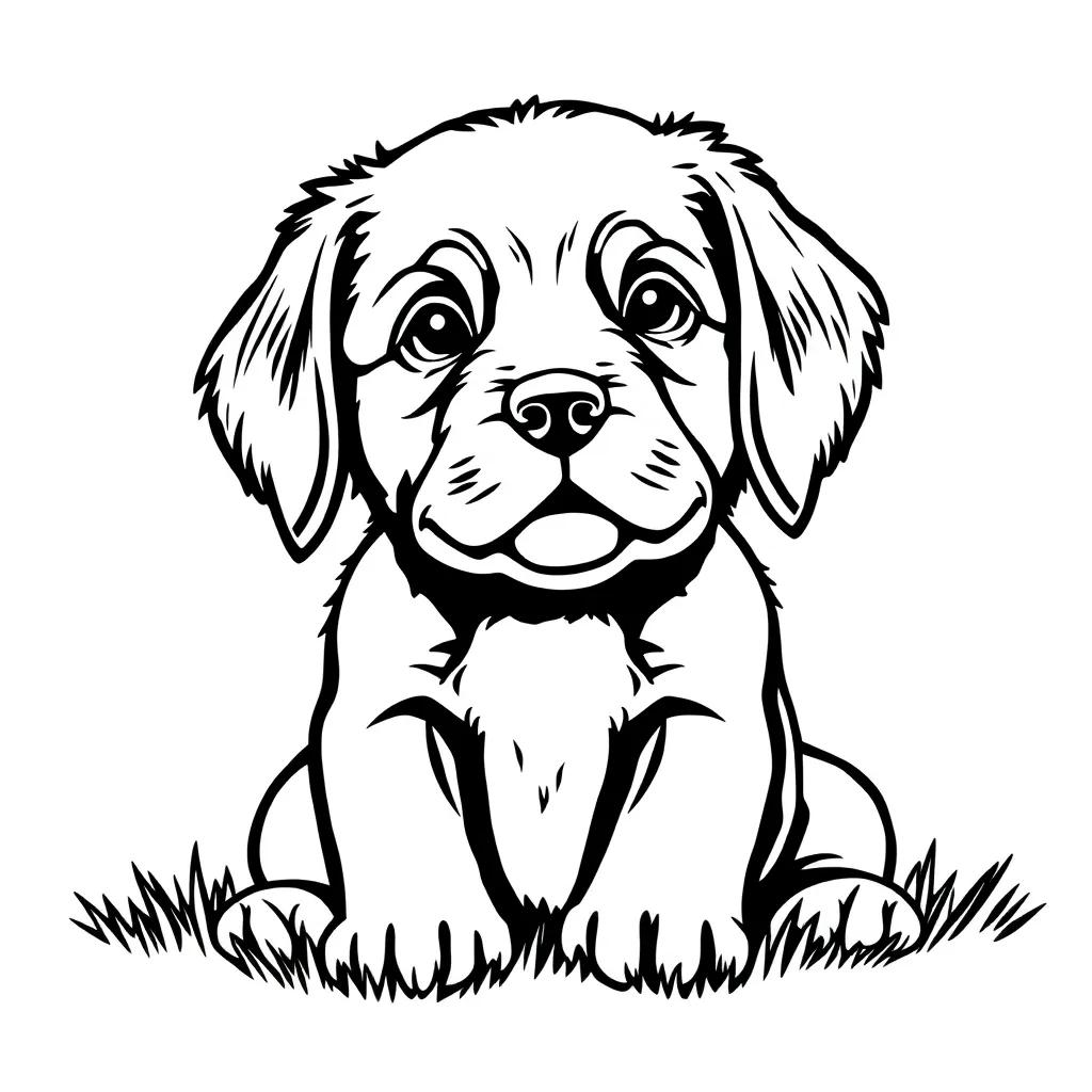 Puppy Coloring Page Free