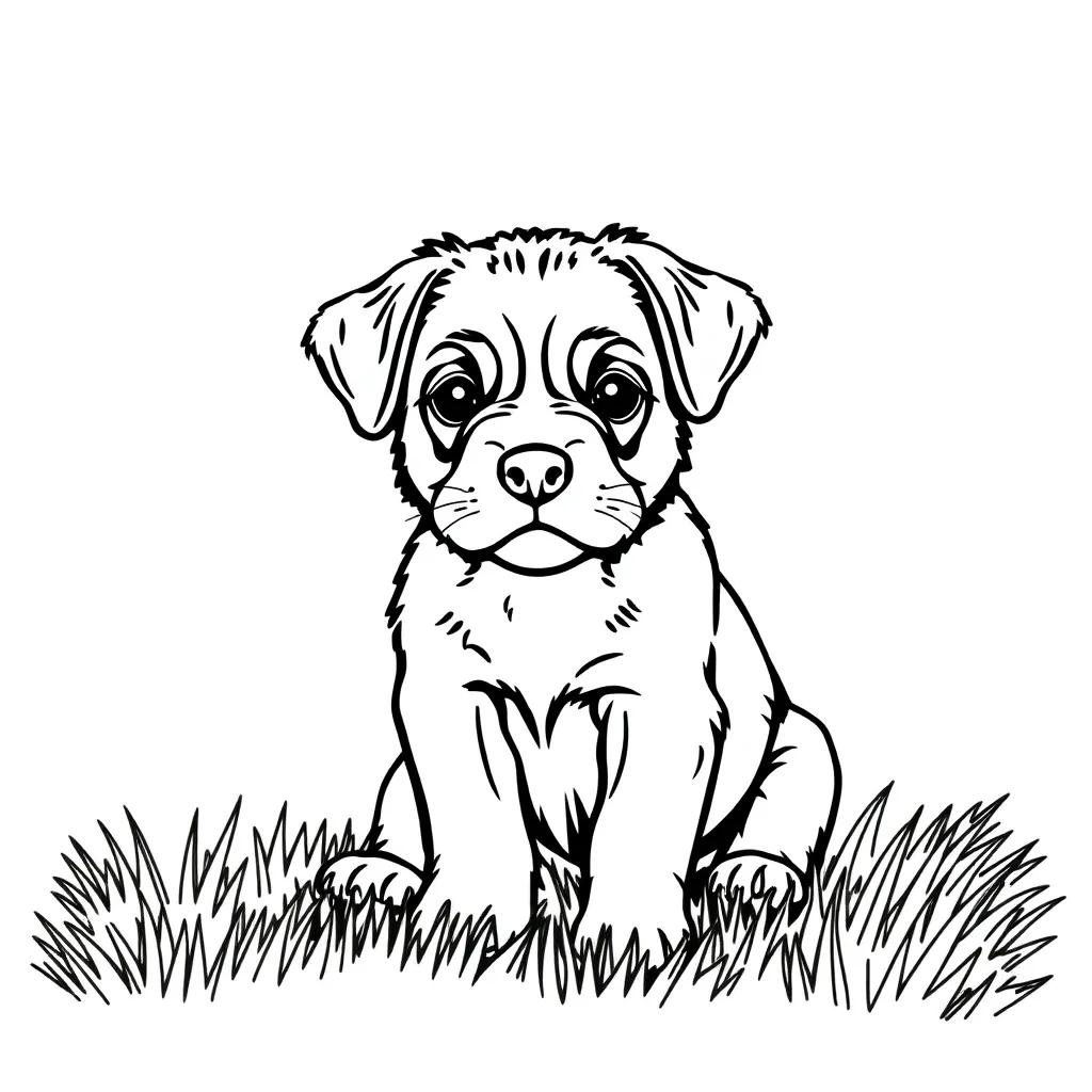 Puppy Coloring Pages That Is Hard