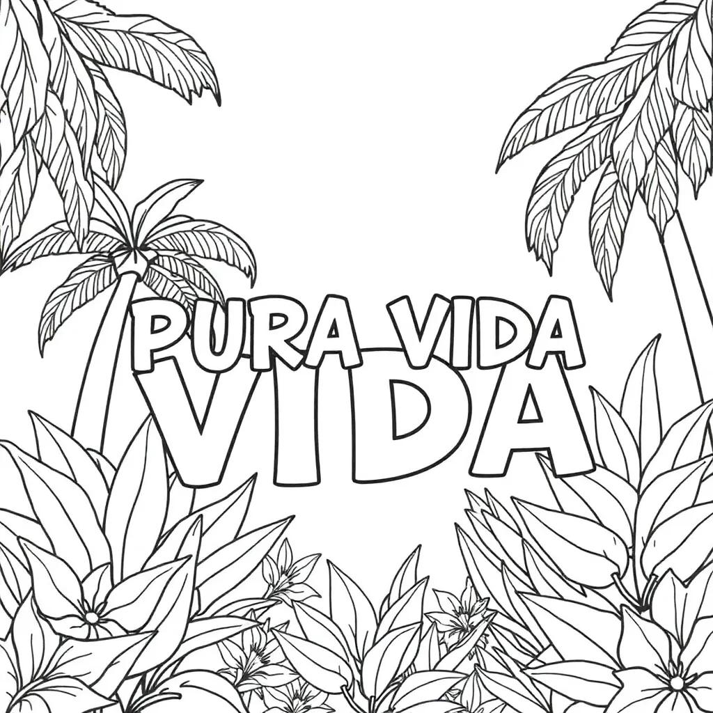 Pura Vida Coloring Pages