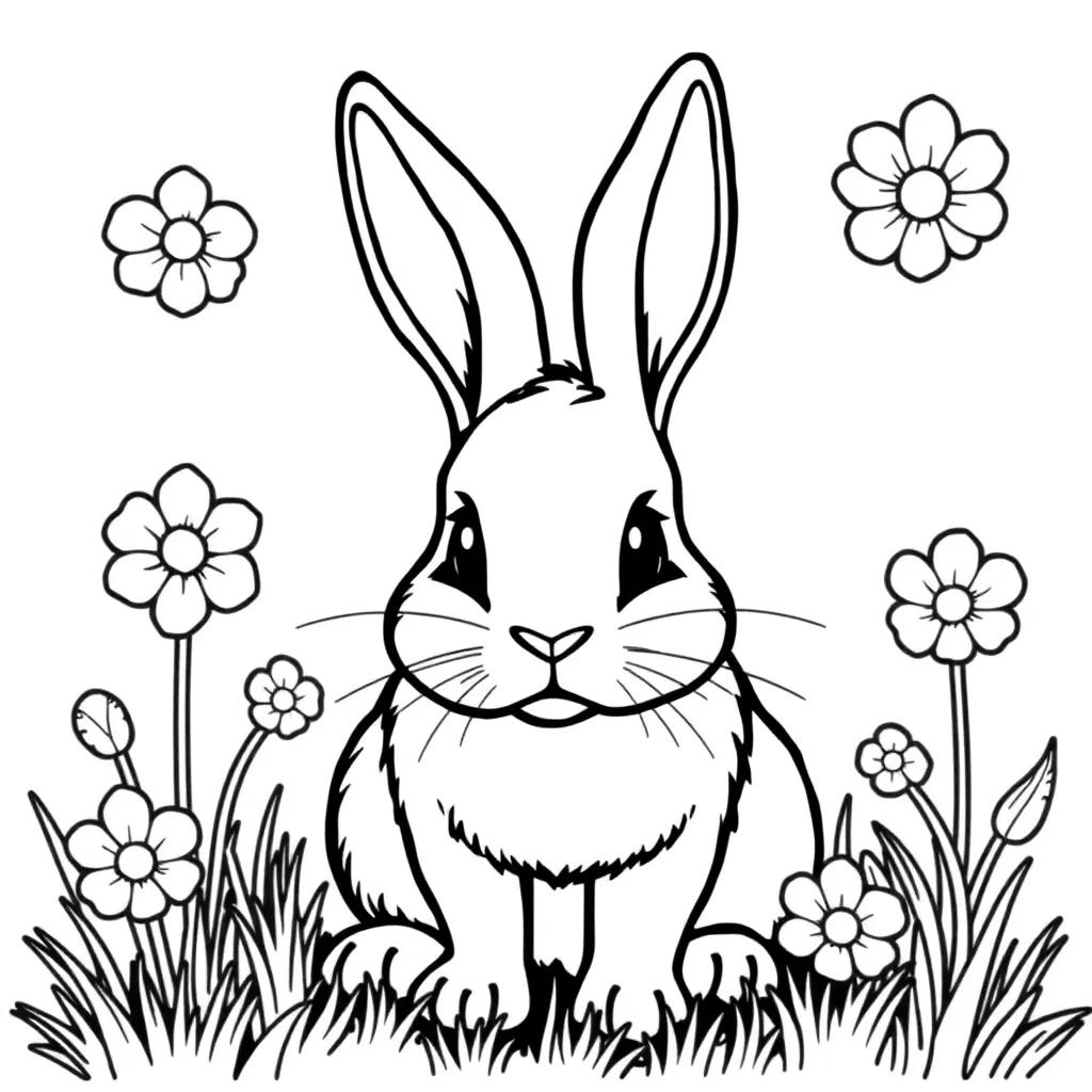 Rabbit Coloring Pages Printable Pdf