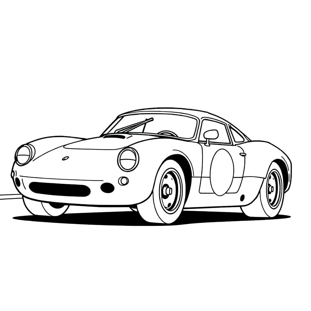 Race Car Coloring Page Printable