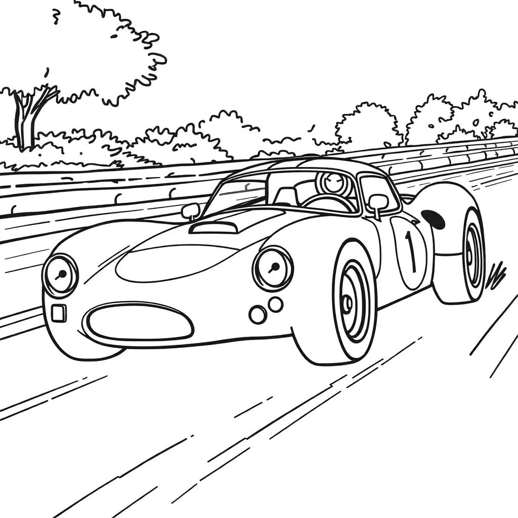 Racing Car Coloring Page