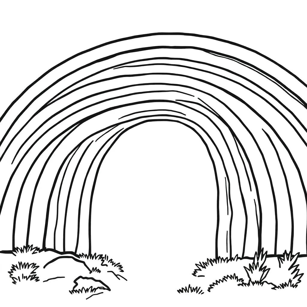 Rainbow Coloring Page Free