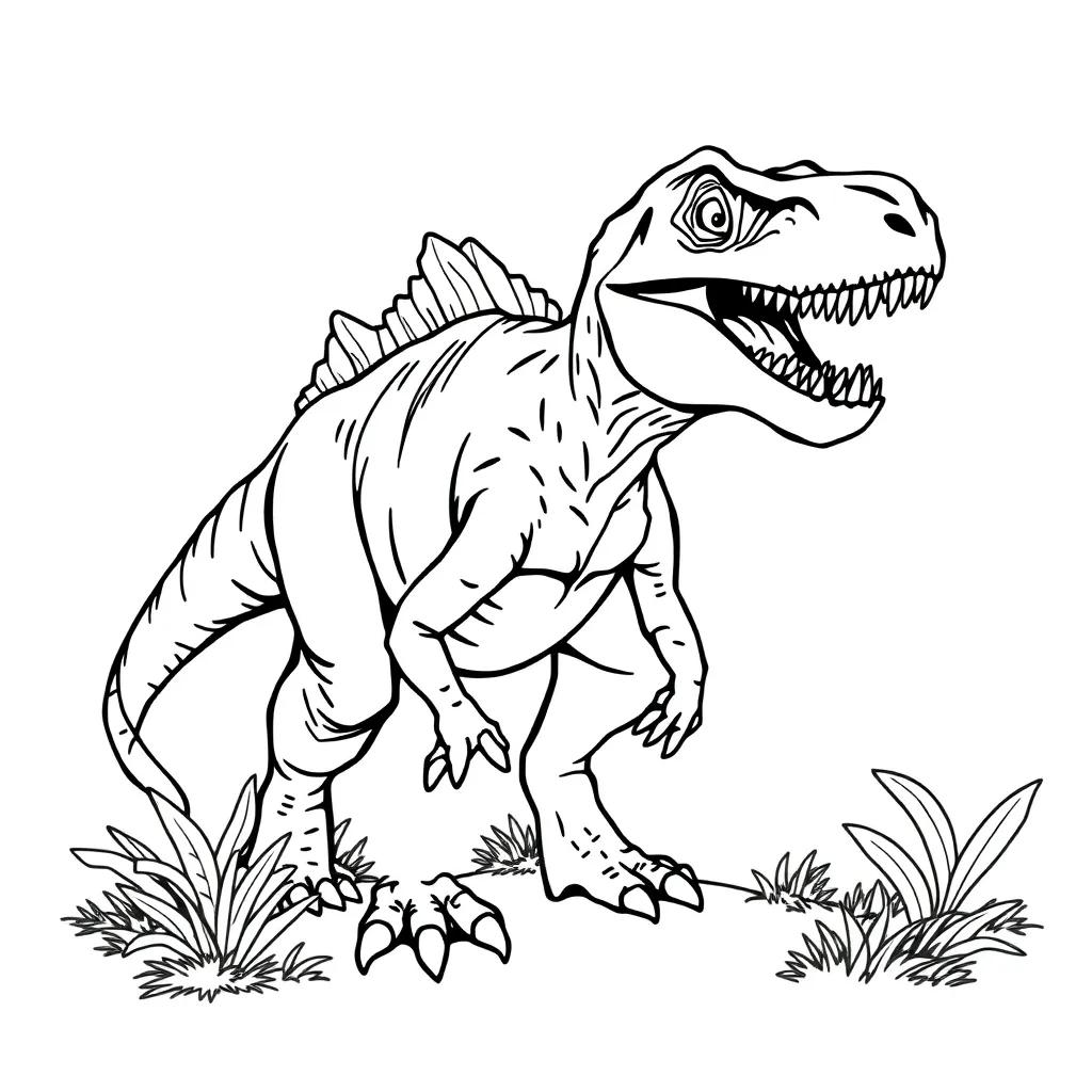 Raptor Dinosaur Coloring Page