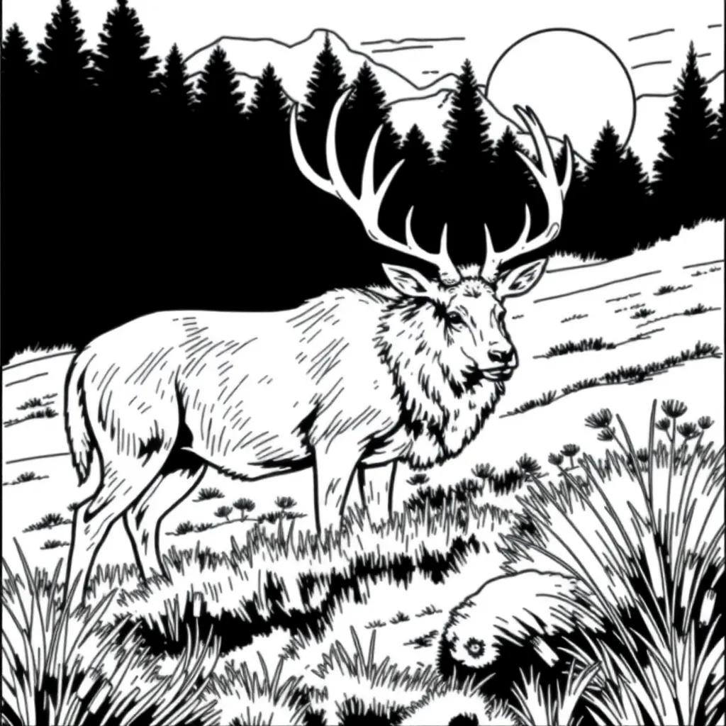 Realistic Hunting Coloring Pages