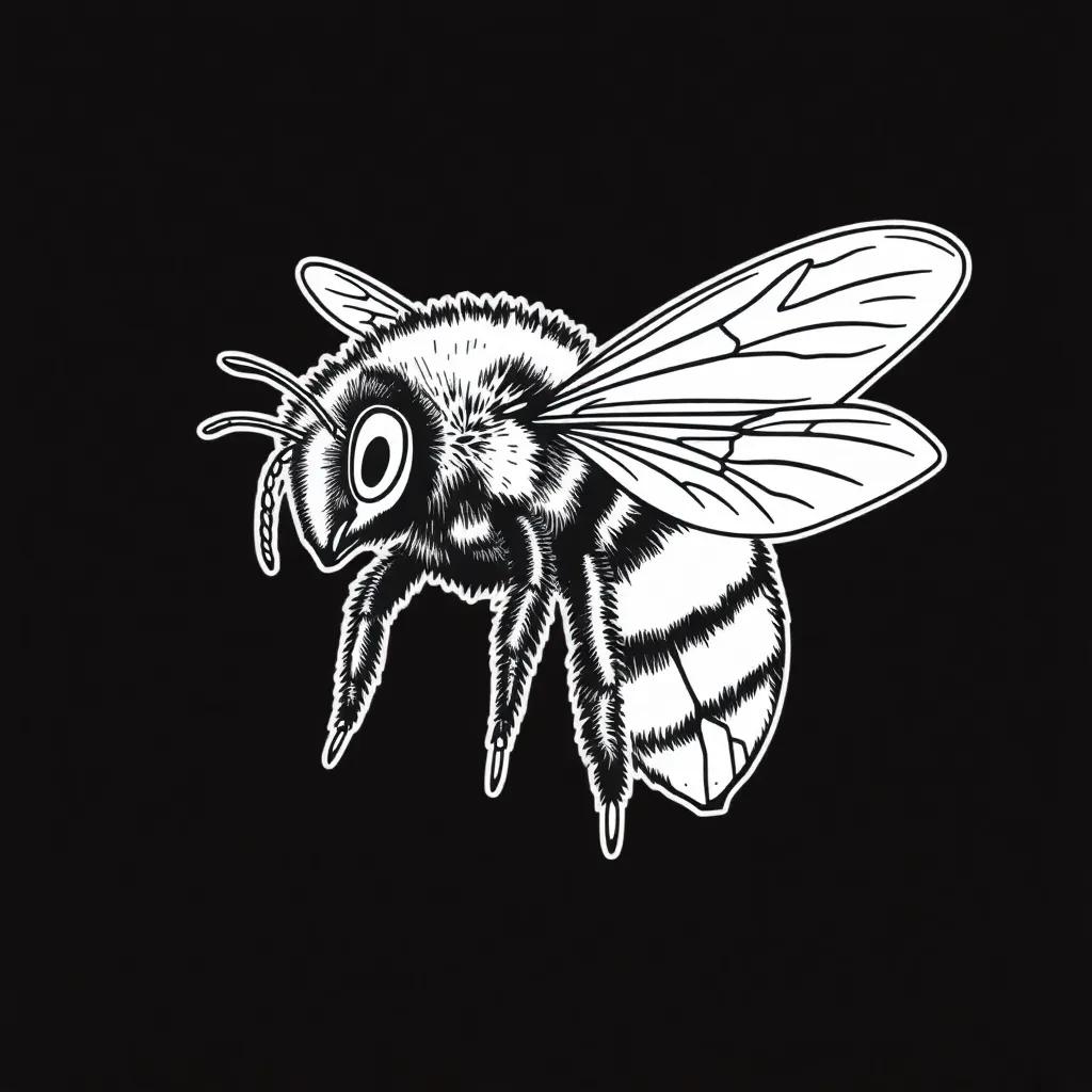 Realistic Bee Coloring Pages