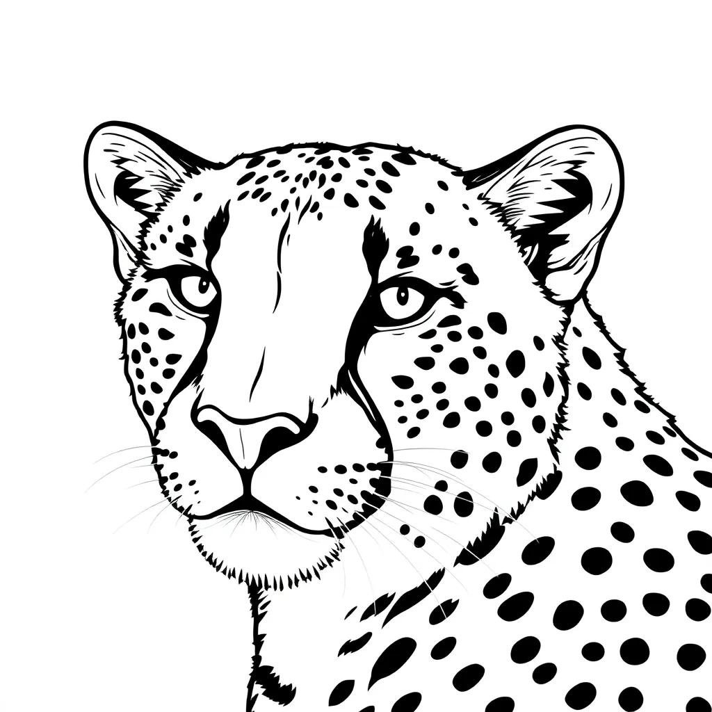 Realistic Cheetah Coloring Pages