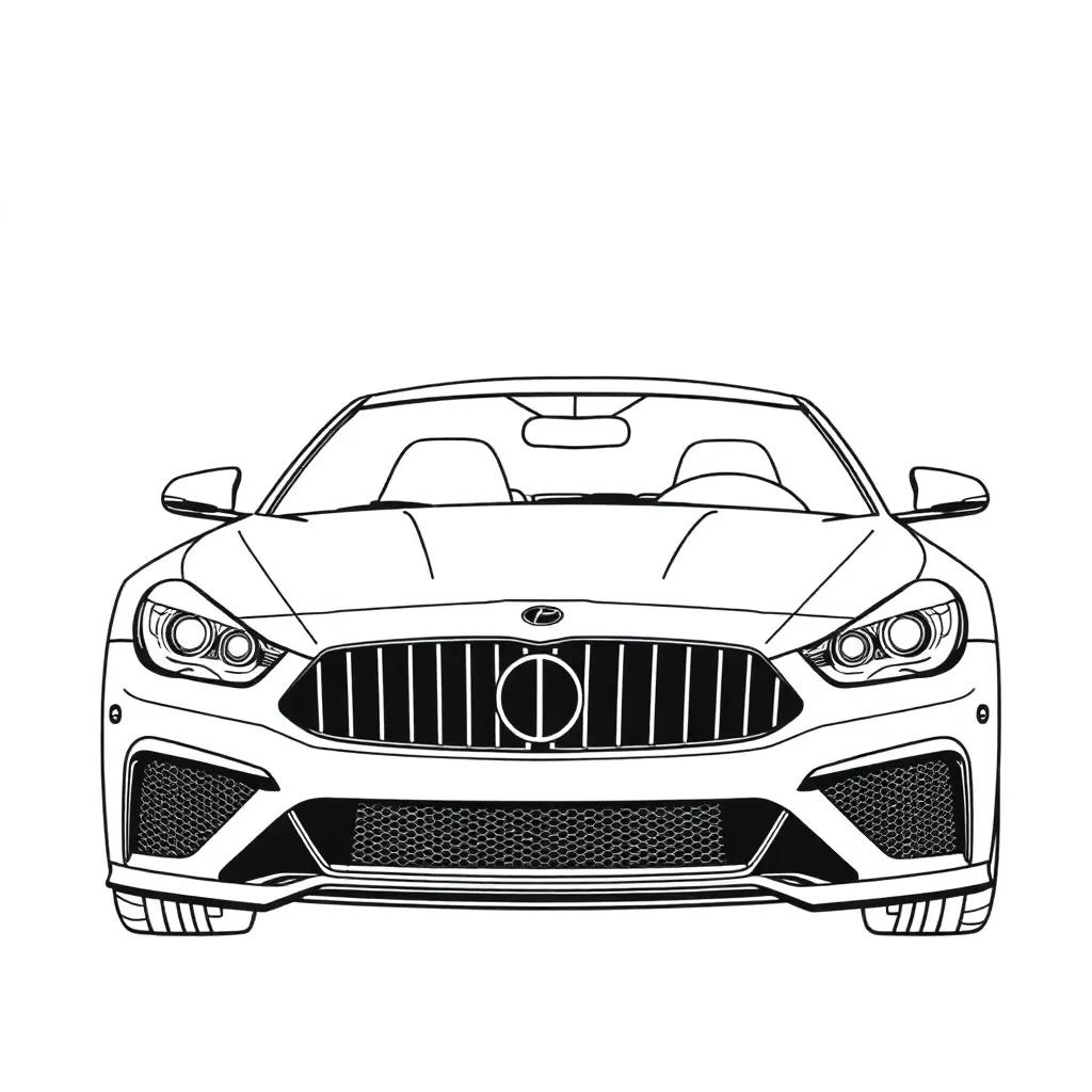 Realistic Car Coloring Pages