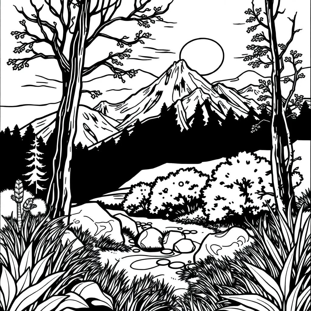 Realistic Nature Coloring Pages