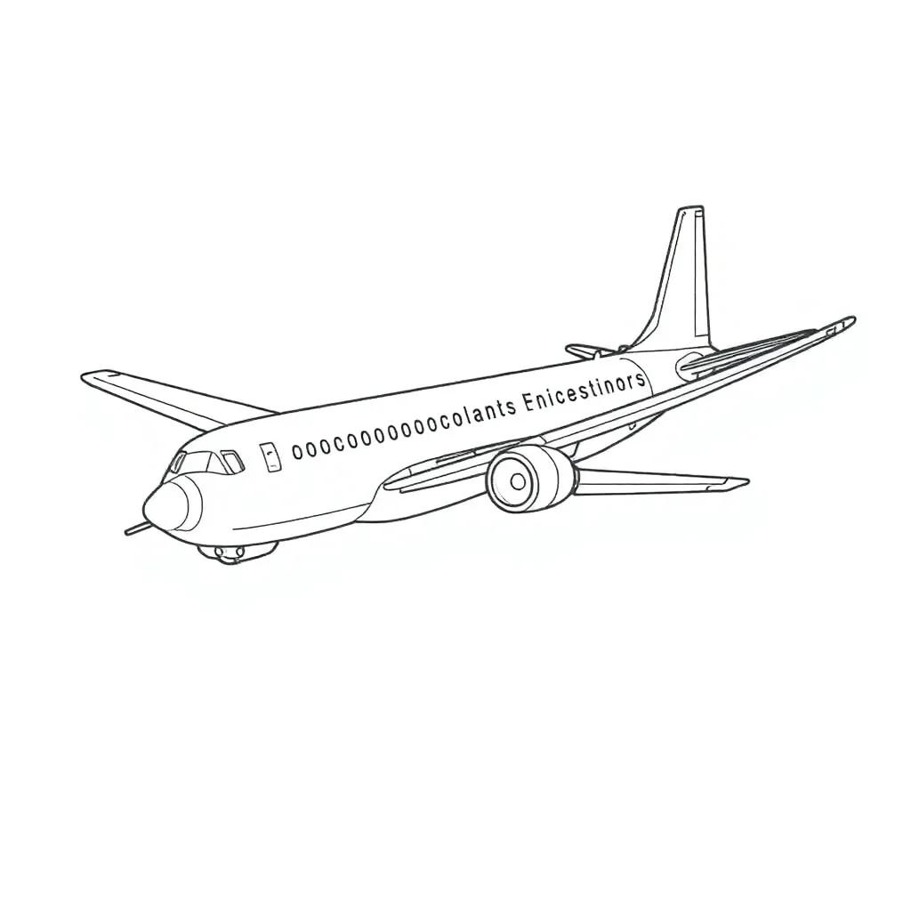 Realistic Airplane Coloring Pages