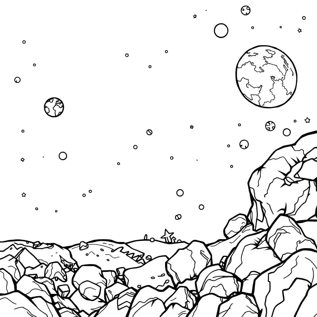 Realistic Space Coloring Pages