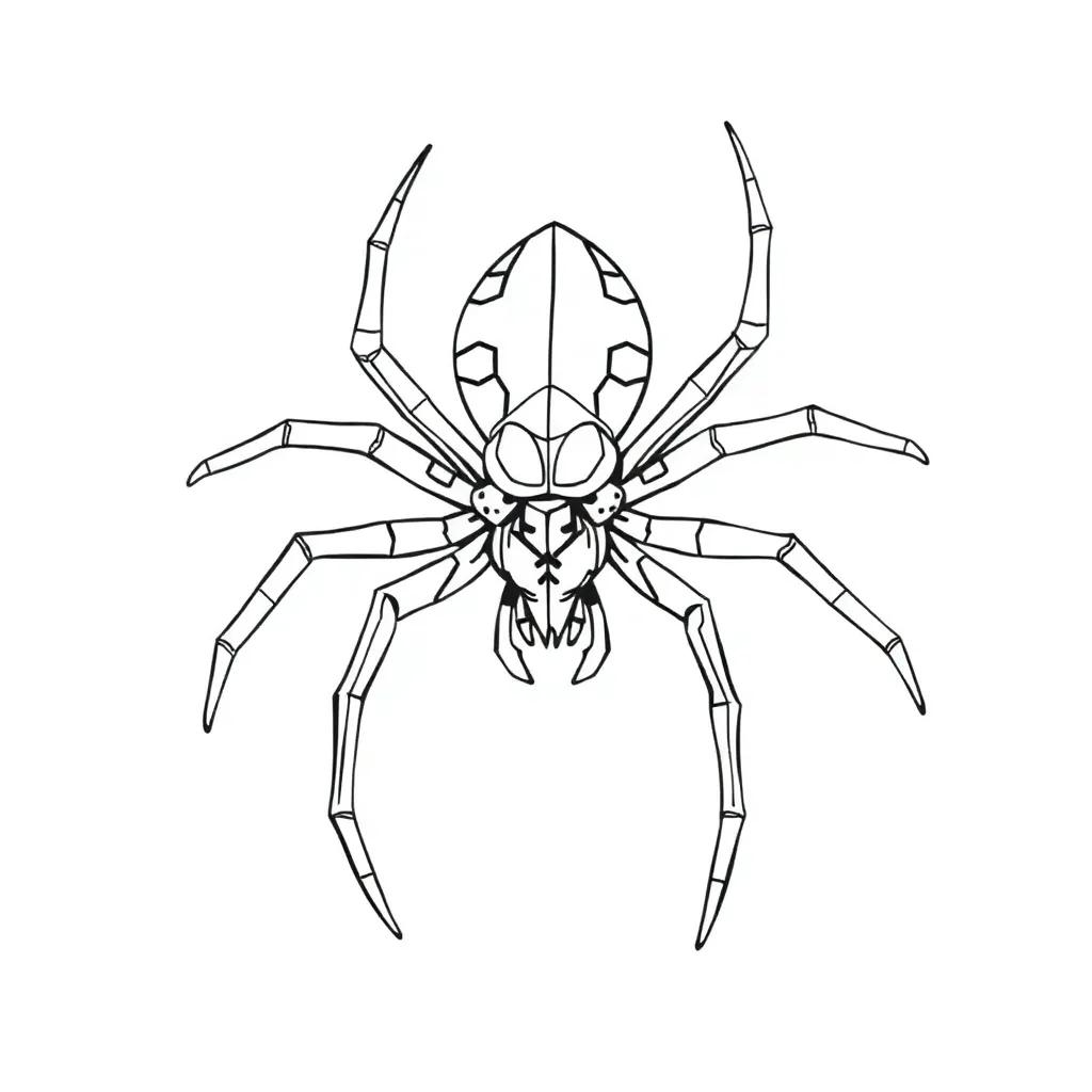 Realistic Spider Coloring Pages