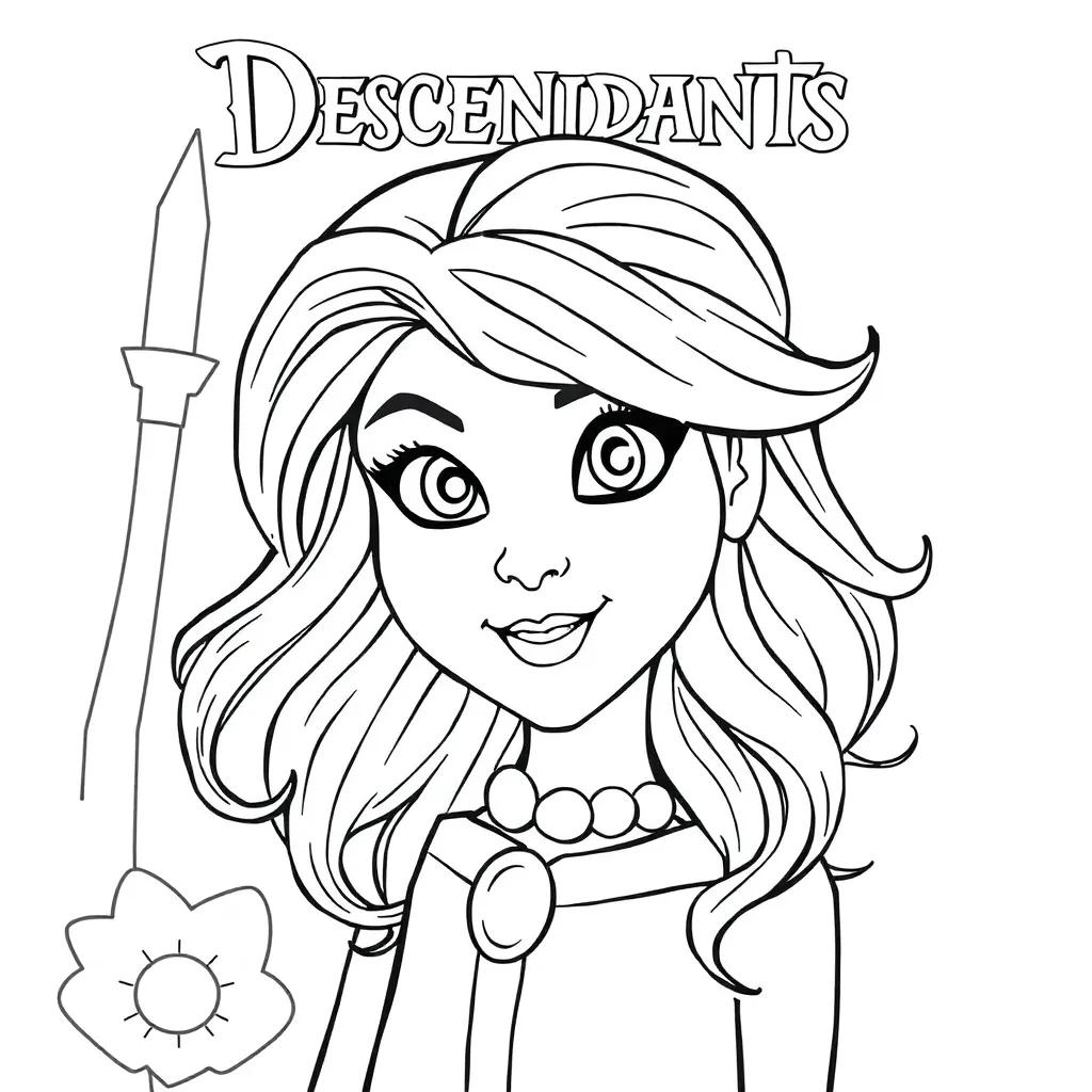 Red From Descendants Coloring Page