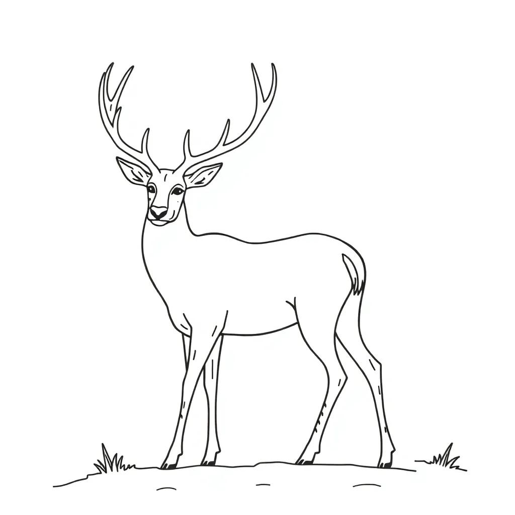 Reindeer Coloring Page Free