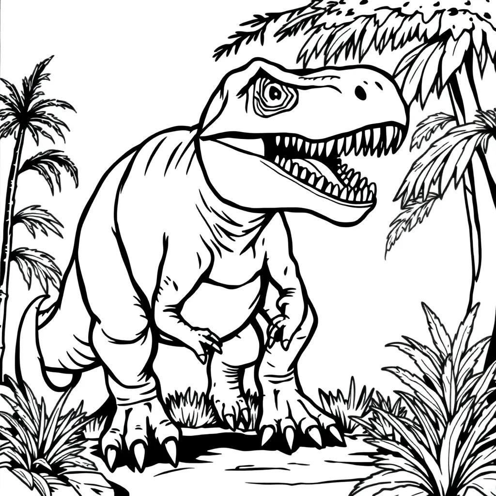 T Rex Coloring Page Printable