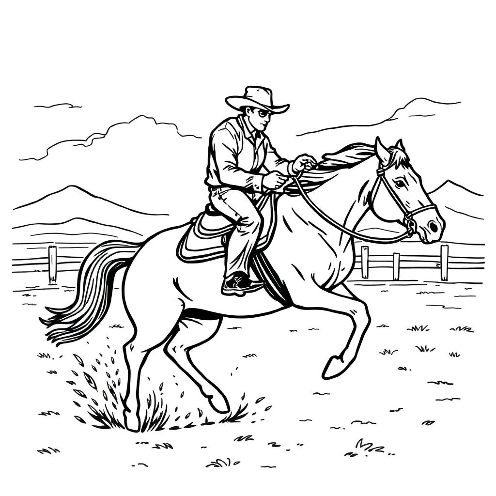 Rodeo Western Coloring Pages