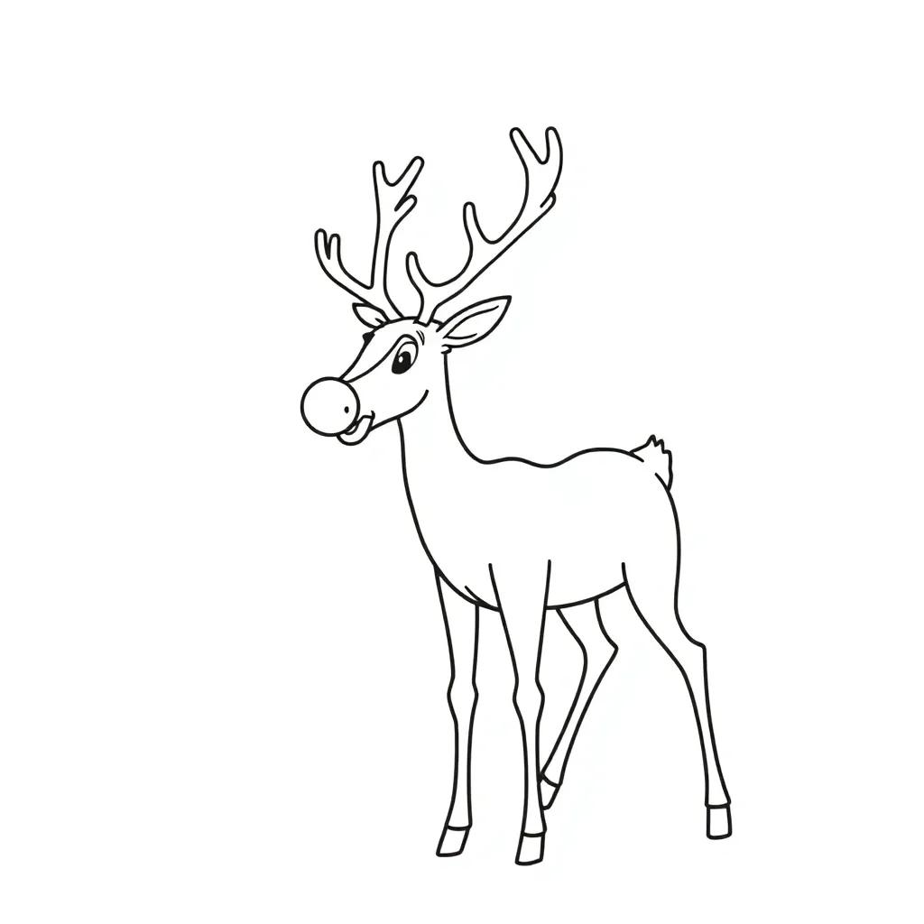 Rudolf The Rednosed Reindeer Coloring Pages