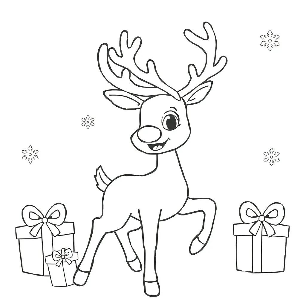 Rudolph The Reindeer Coloring Pages