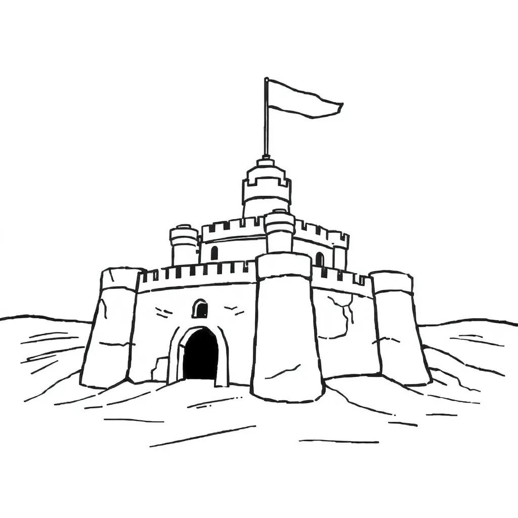 Sand Castle Color Page