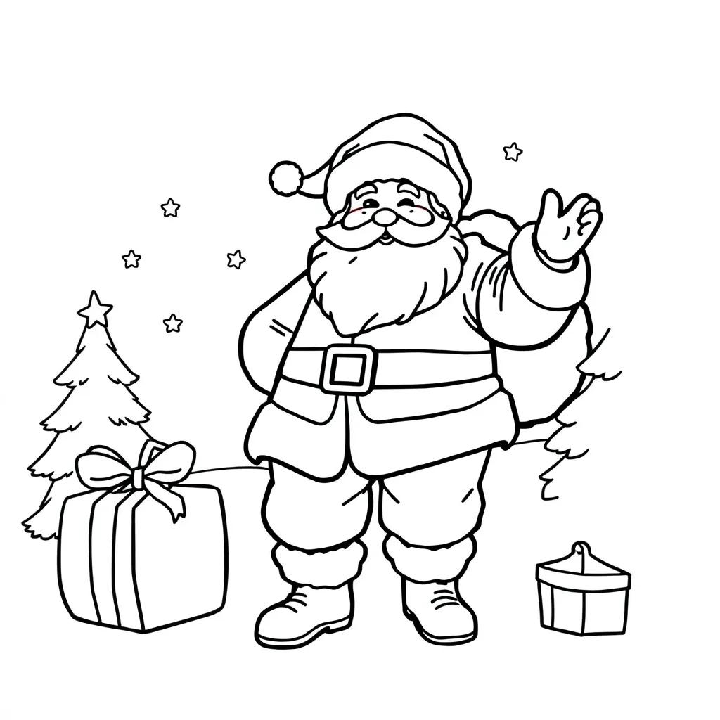 Santa Coloring Pages Pdf