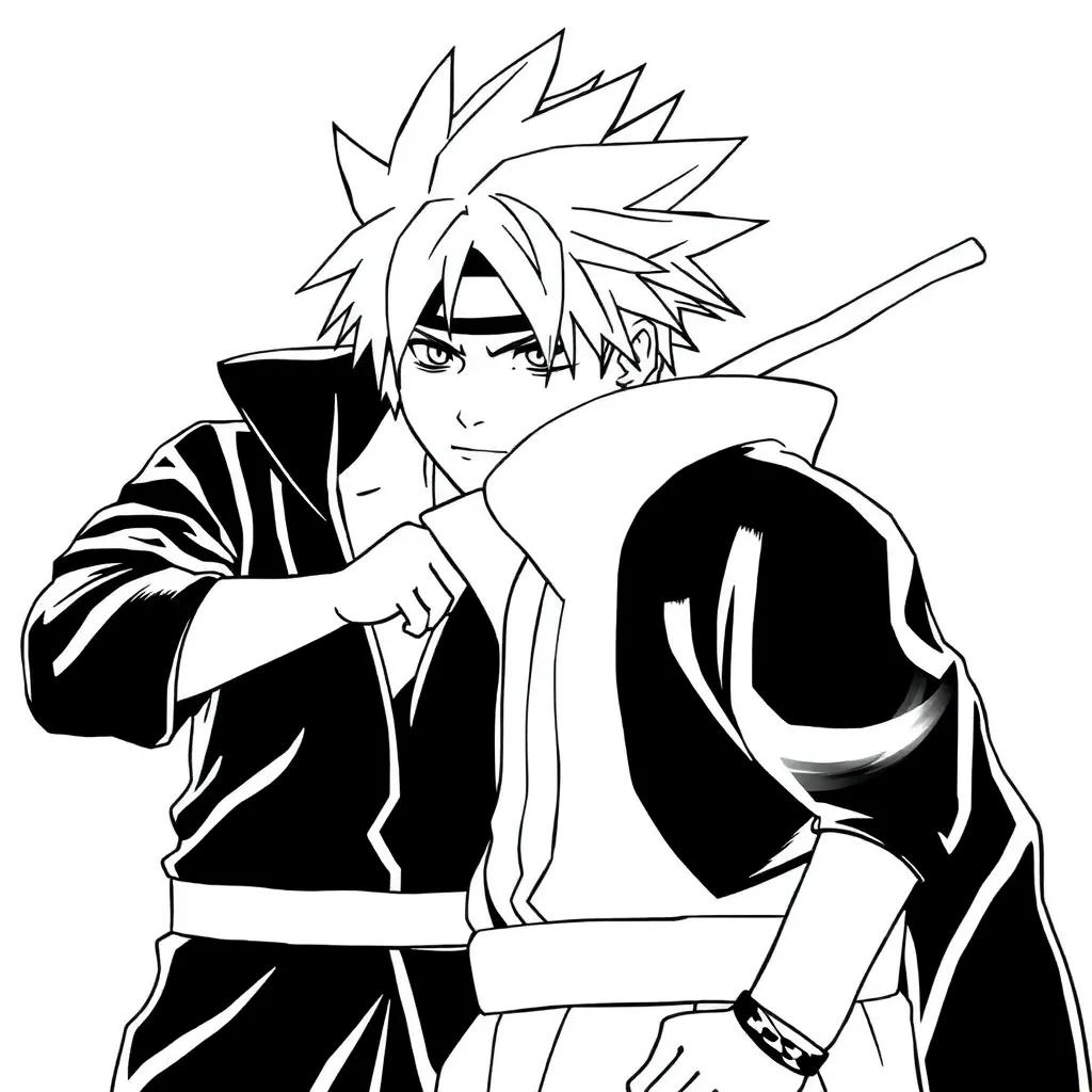 Sasuke And Naruto Coloring Pages