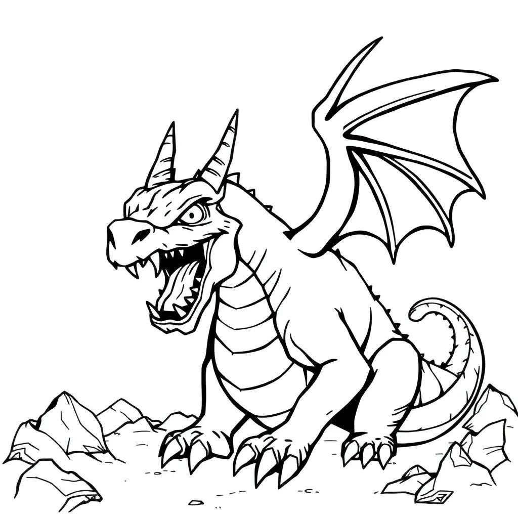 Scary Dragon Coloring Pages