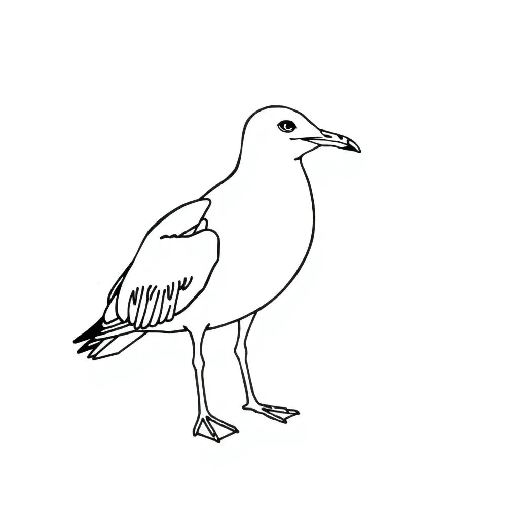 Sea Gull Coloring Page