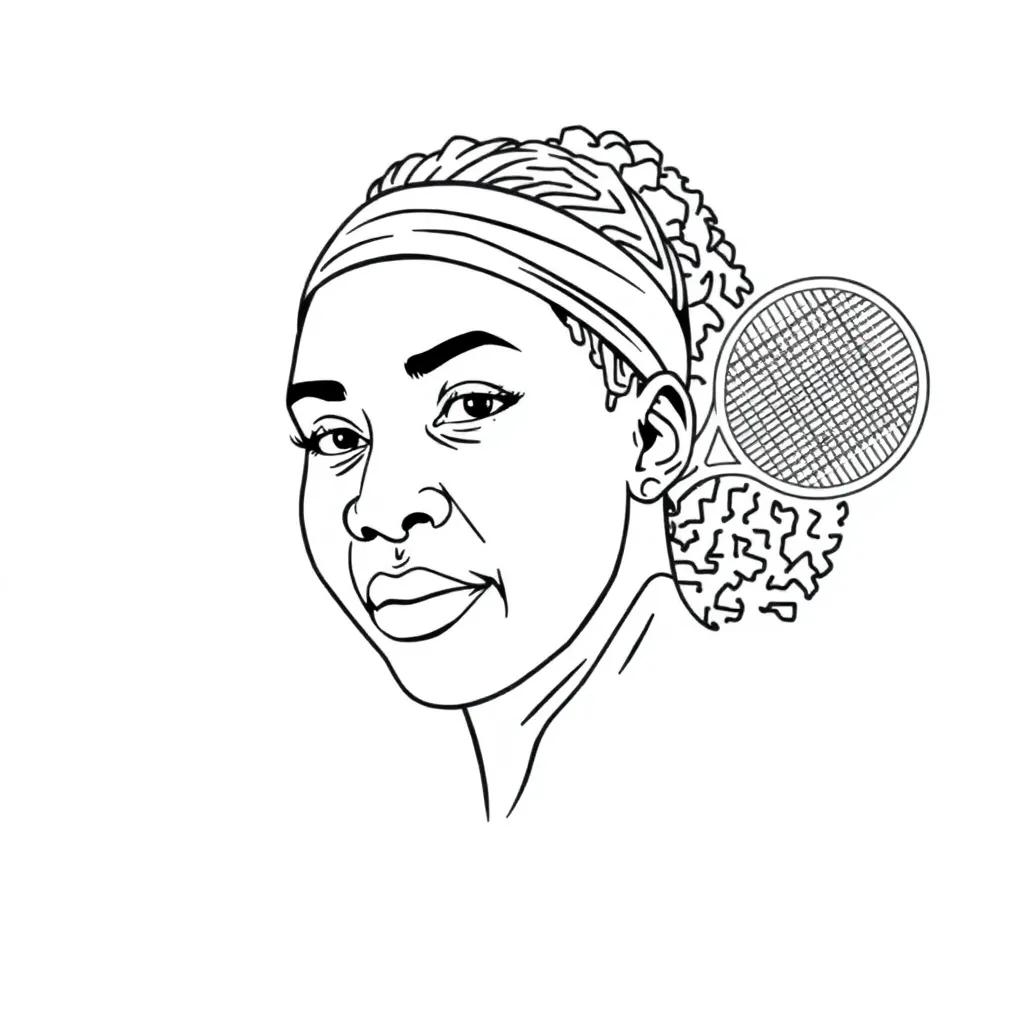 Serena Williams Coloring Page