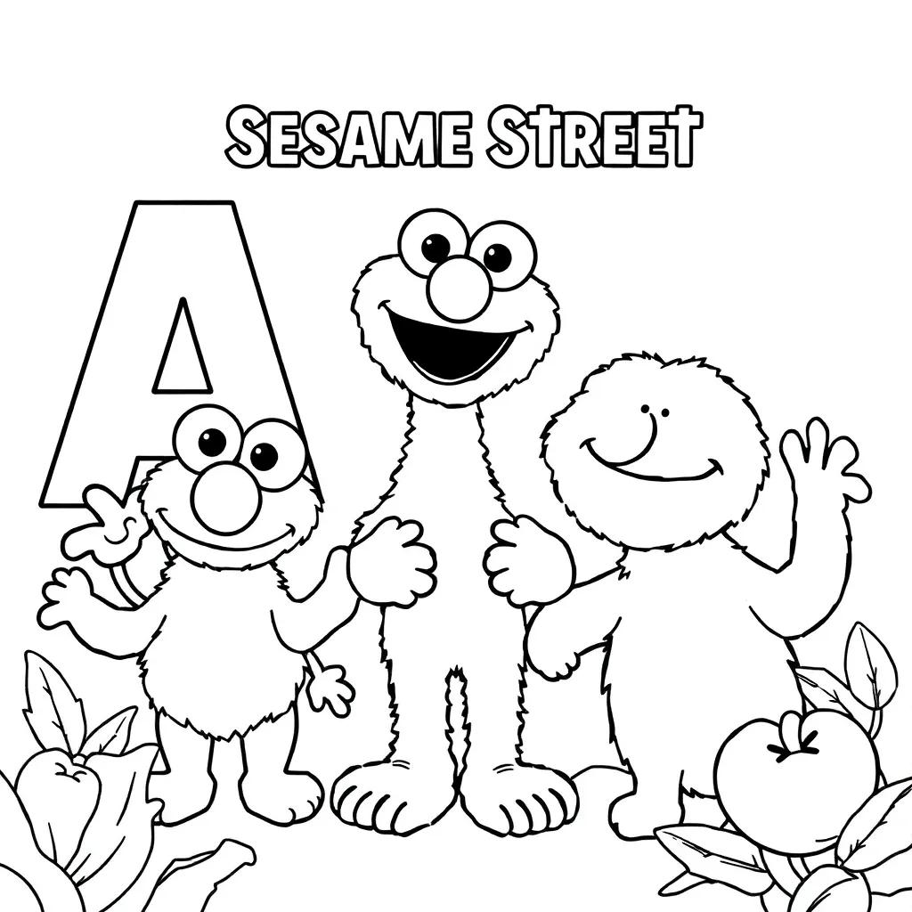 Sesame Street Alphabet Coloring Pages Sesame Street Alphabet Coloring Pages