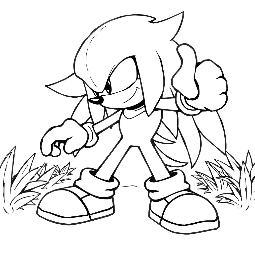 Shadow And Knuckles Coloring Pages