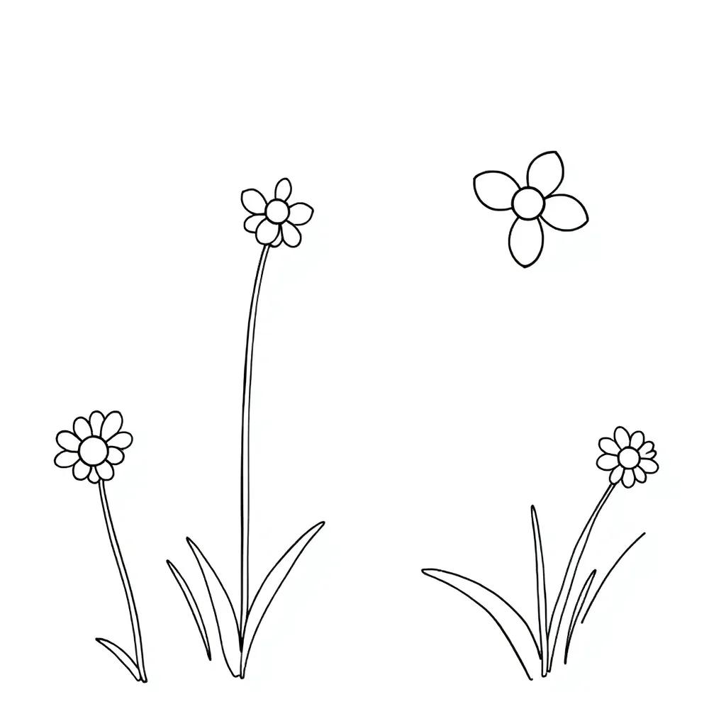 Simple Spring Coloring Pages