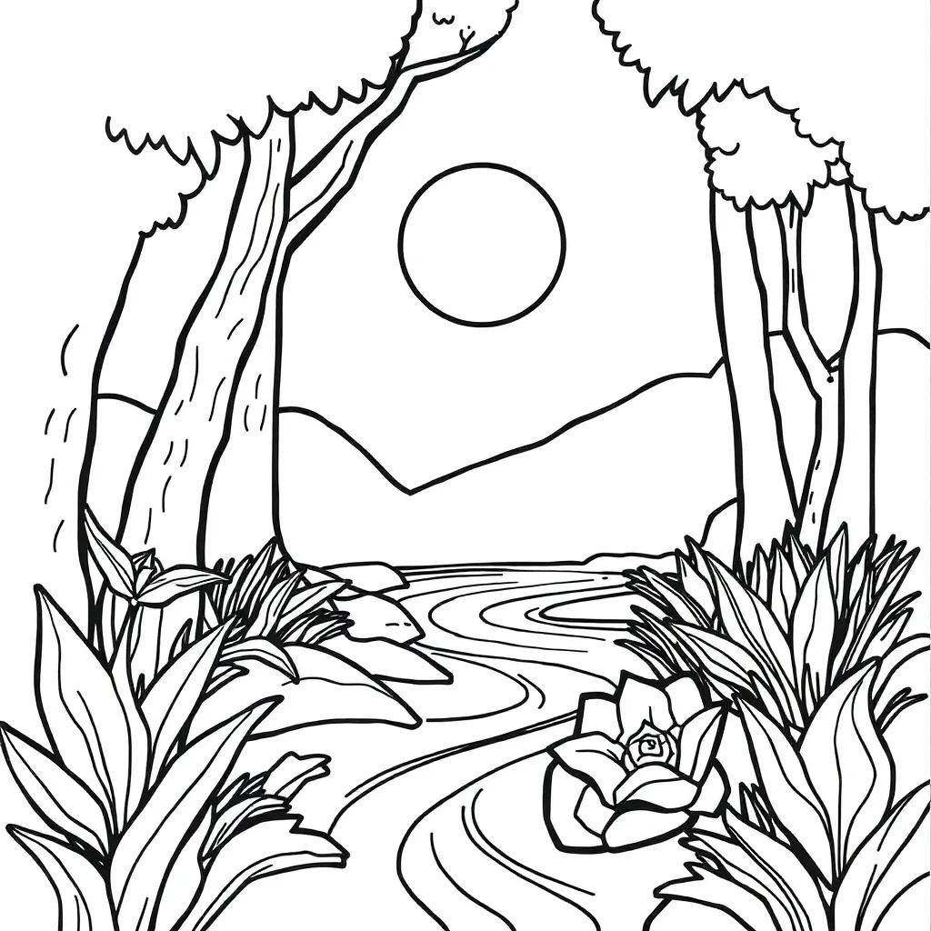 Simple Relaxing Coloring Pages