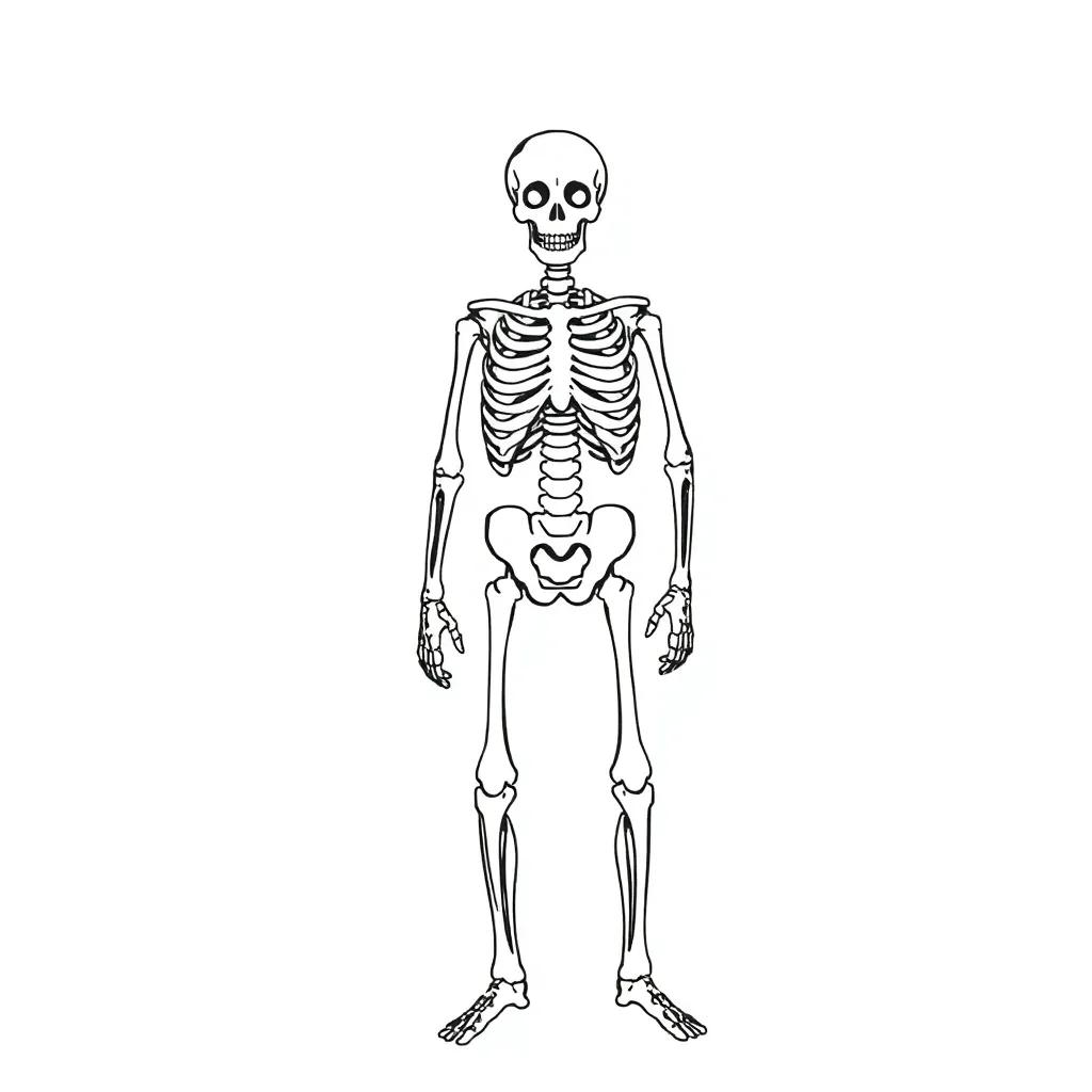Skeleton Coloring Pages Printable