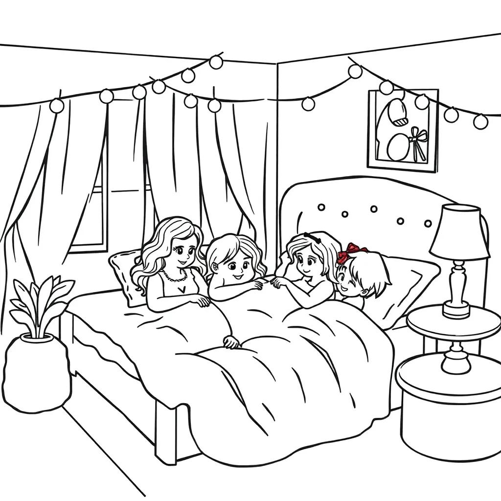 Slumber Party Coloring Pages