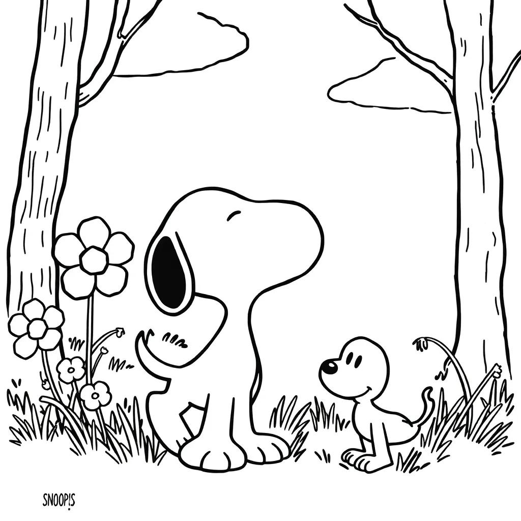 Snoopy Woodstock Coloring Pages