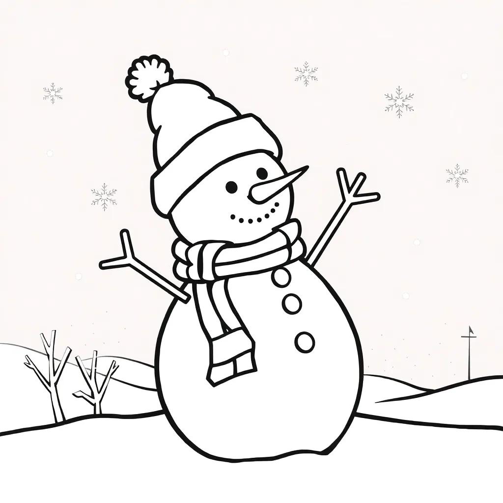 Snowman Coloring Pages Free Printable