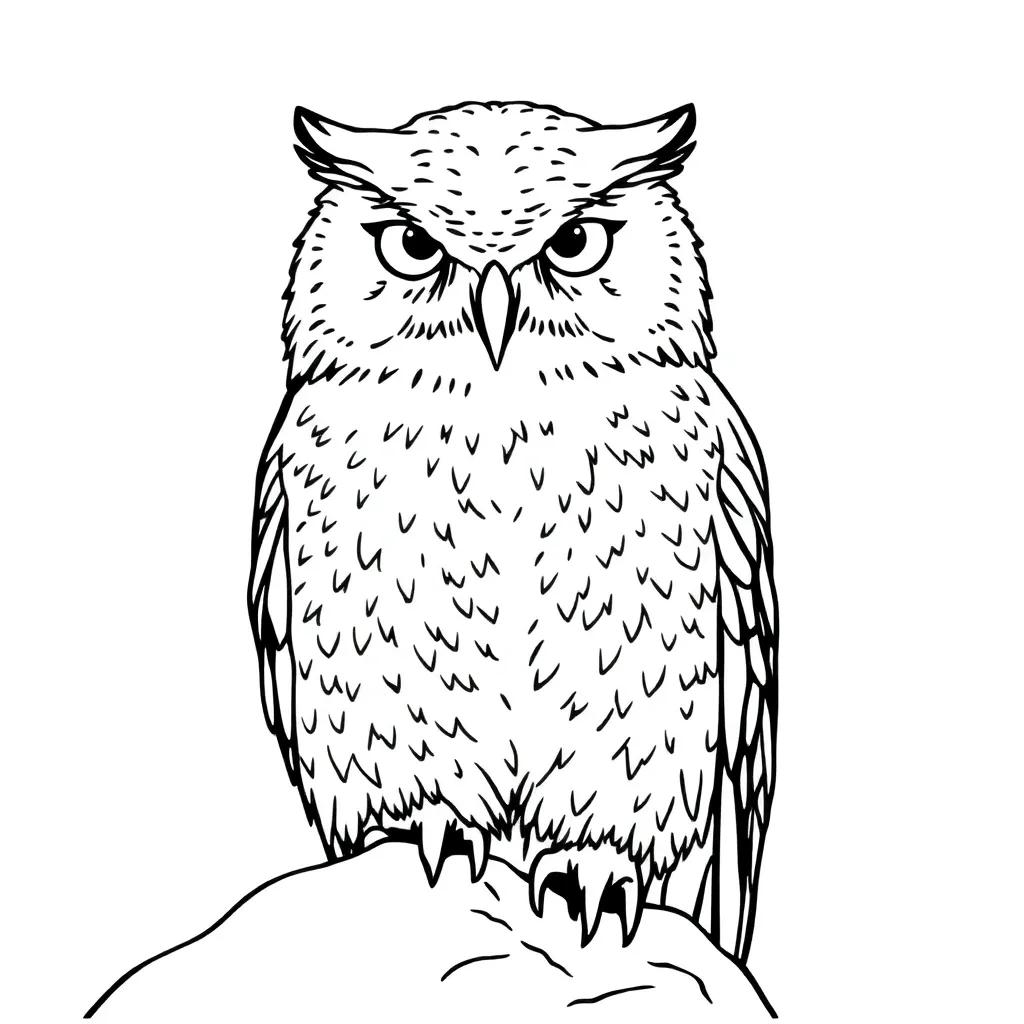 Snowy Owl Coloring Page