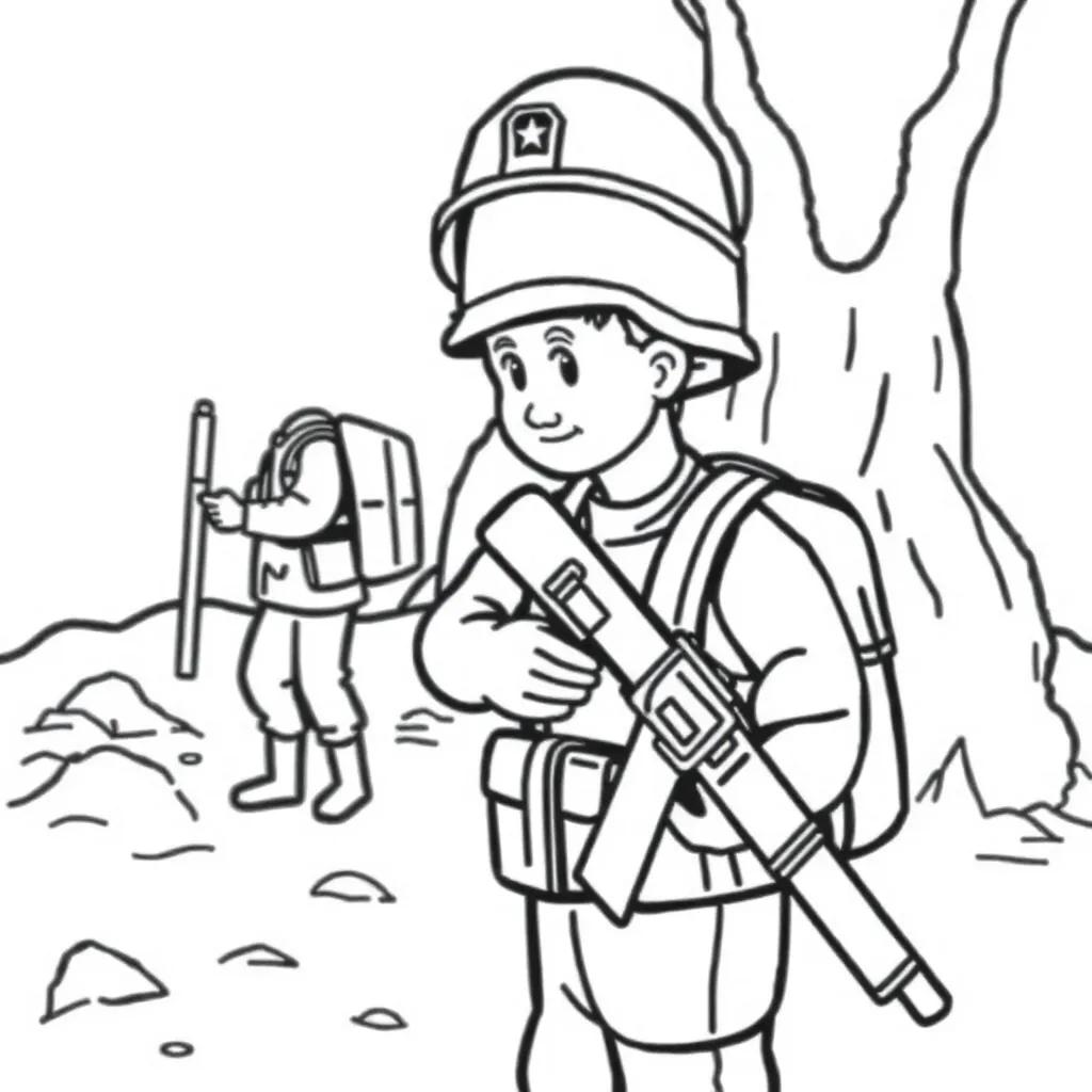 Soldier Coloring Pages For Preschoolers