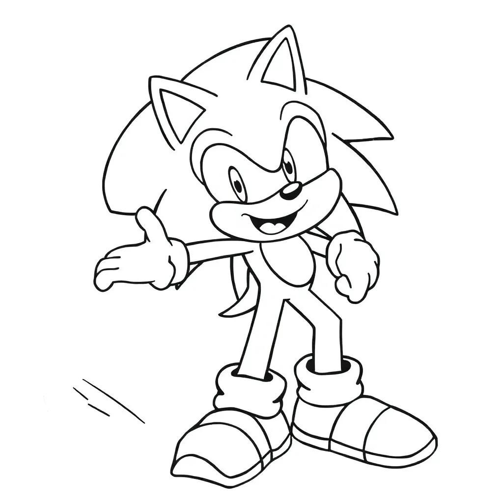 Sonic Coloring Page Printable