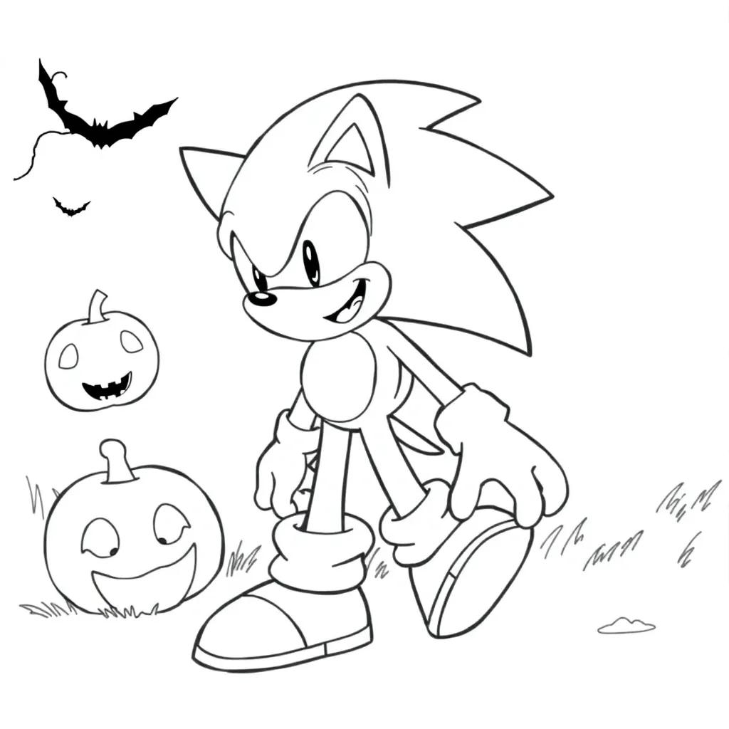 Sonic Halloween Coloring Pages