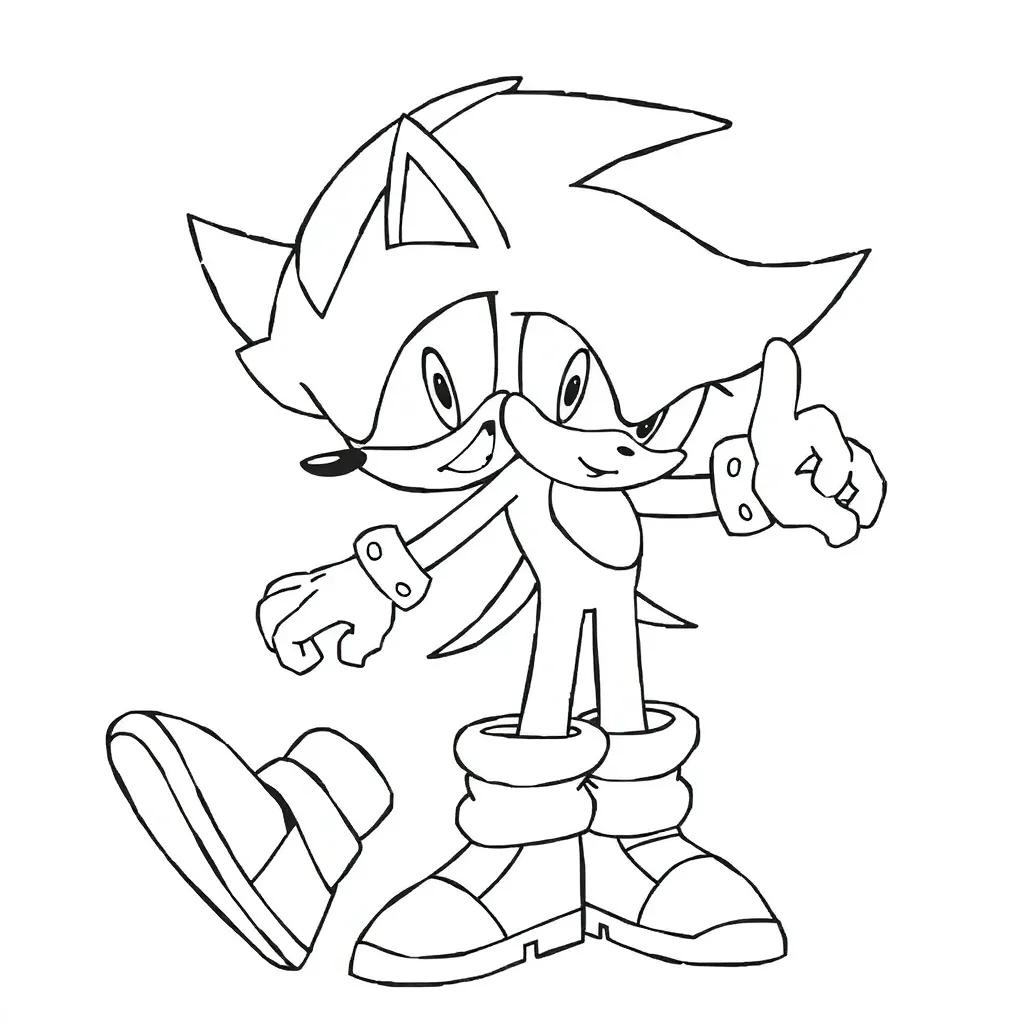 Sonic Shadow And Silver Coloring Pages