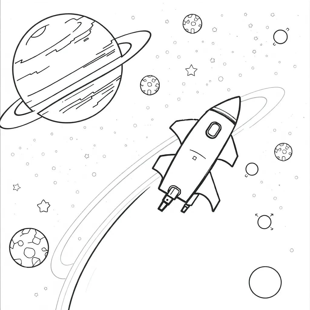 Space Coloring Pages Free